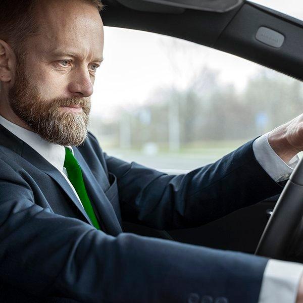 Driver, feeling the effects of low blood sugar.